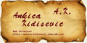 Ankica Kidišević vizit kartica